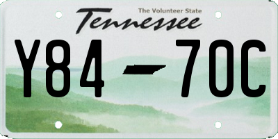 TN license plate Y8470C