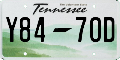 TN license plate Y8470D