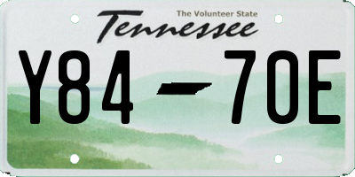 TN license plate Y8470E