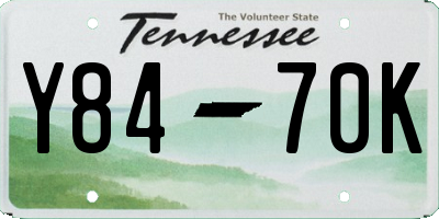 TN license plate Y8470K