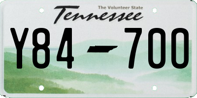 TN license plate Y8470O