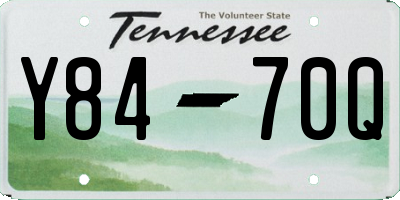TN license plate Y8470Q
