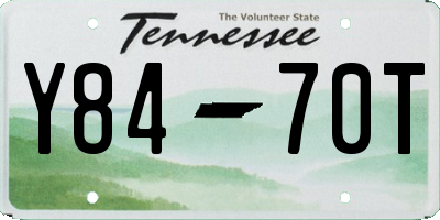 TN license plate Y8470T