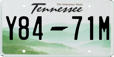 TN license plate Y8471M