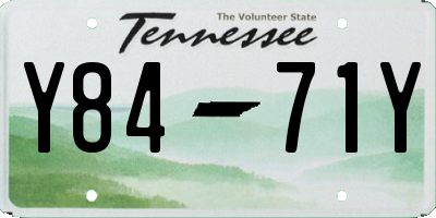 TN license plate Y8471Y
