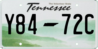 TN license plate Y8472C