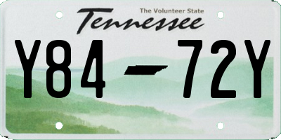 TN license plate Y8472Y