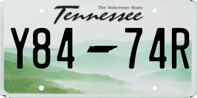 TN license plate Y8474R
