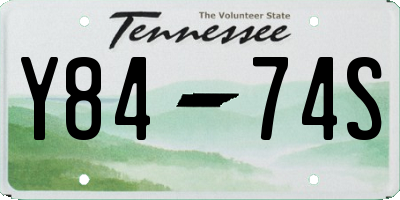 TN license plate Y8474S