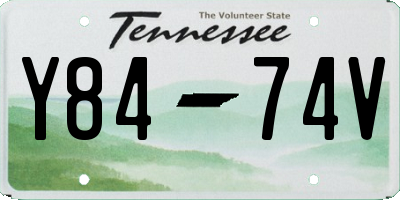 TN license plate Y8474V