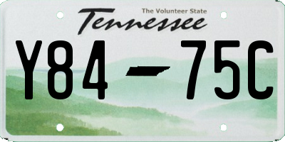 TN license plate Y8475C