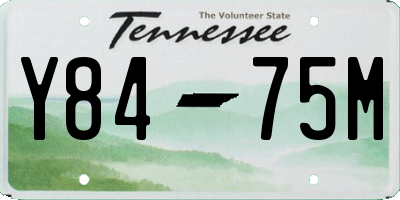 TN license plate Y8475M