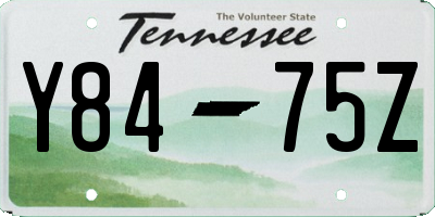 TN license plate Y8475Z
