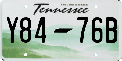 TN license plate Y8476B