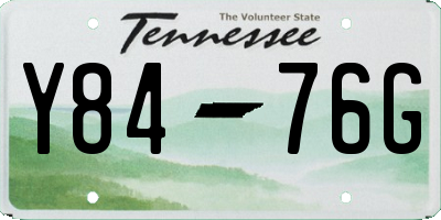 TN license plate Y8476G