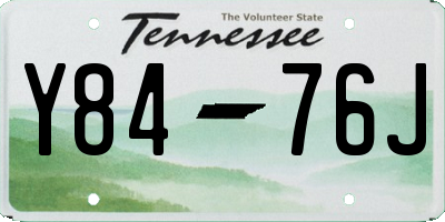 TN license plate Y8476J