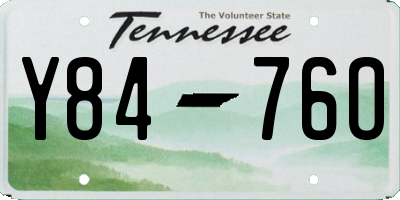 TN license plate Y8476O