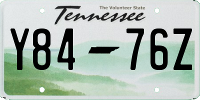 TN license plate Y8476Z