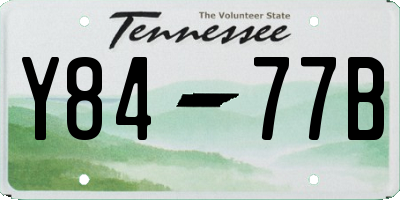 TN license plate Y8477B