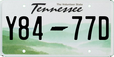 TN license plate Y8477D