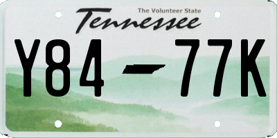 TN license plate Y8477K