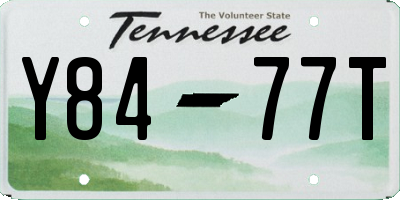 TN license plate Y8477T