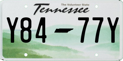 TN license plate Y8477Y