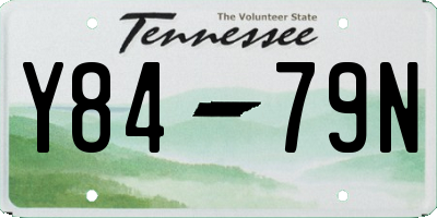 TN license plate Y8479N