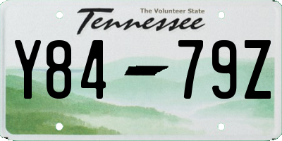 TN license plate Y8479Z