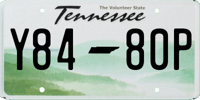 TN license plate Y8480P