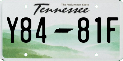 TN license plate Y8481F