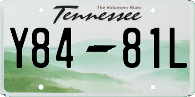TN license plate Y8481L