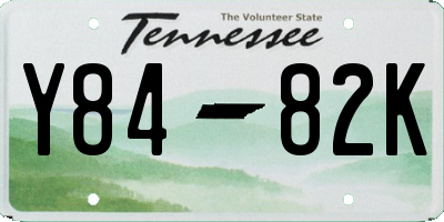 TN license plate Y8482K
