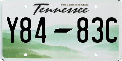 TN license plate Y8483C