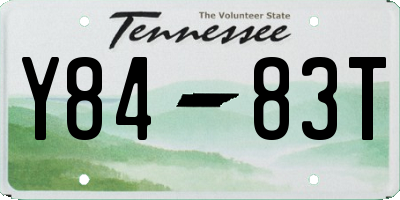 TN license plate Y8483T