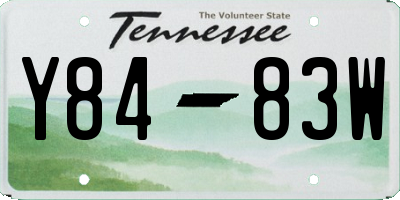 TN license plate Y8483W