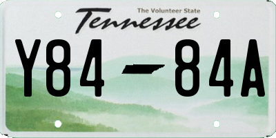 TN license plate Y8484A
