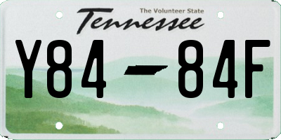 TN license plate Y8484F