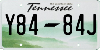 TN license plate Y8484J