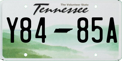 TN license plate Y8485A