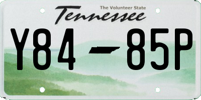 TN license plate Y8485P