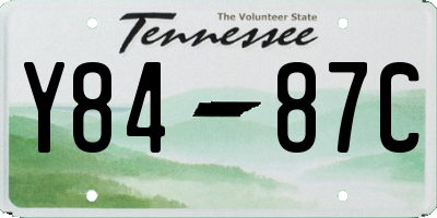 TN license plate Y8487C
