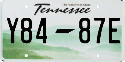 TN license plate Y8487E