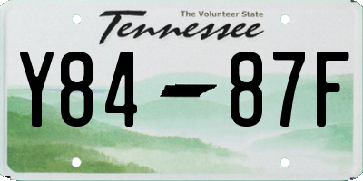 TN license plate Y8487F