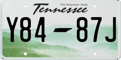 TN license plate Y8487J