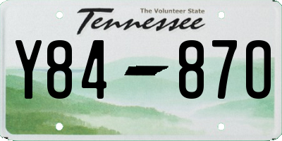 TN license plate Y8487O