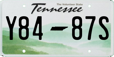 TN license plate Y8487S