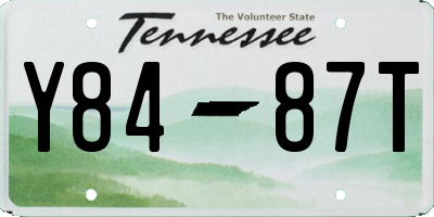 TN license plate Y8487T