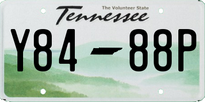 TN license plate Y8488P
