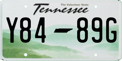 TN license plate Y8489G